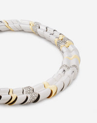 Collier sequence wave - Argent & or