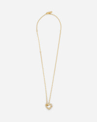 Collier melodie coeur - Or & cristal