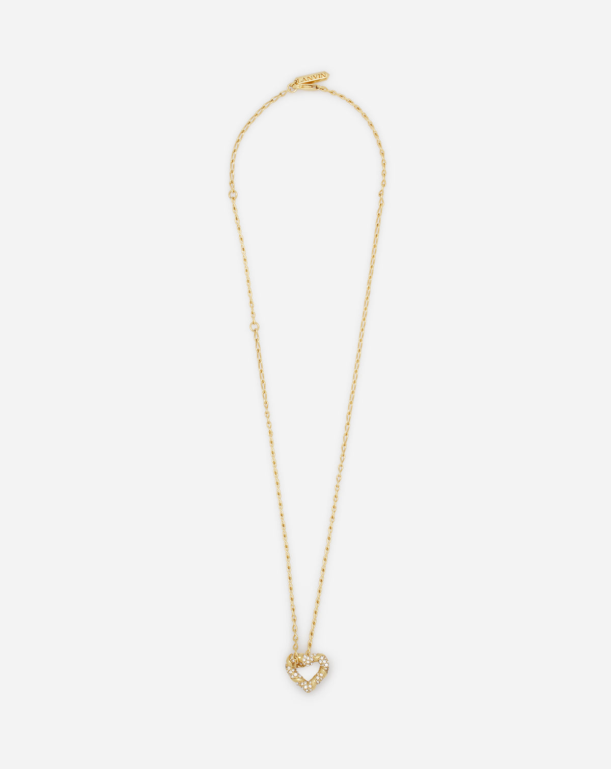 Collier melodie coeur - Or & cristal