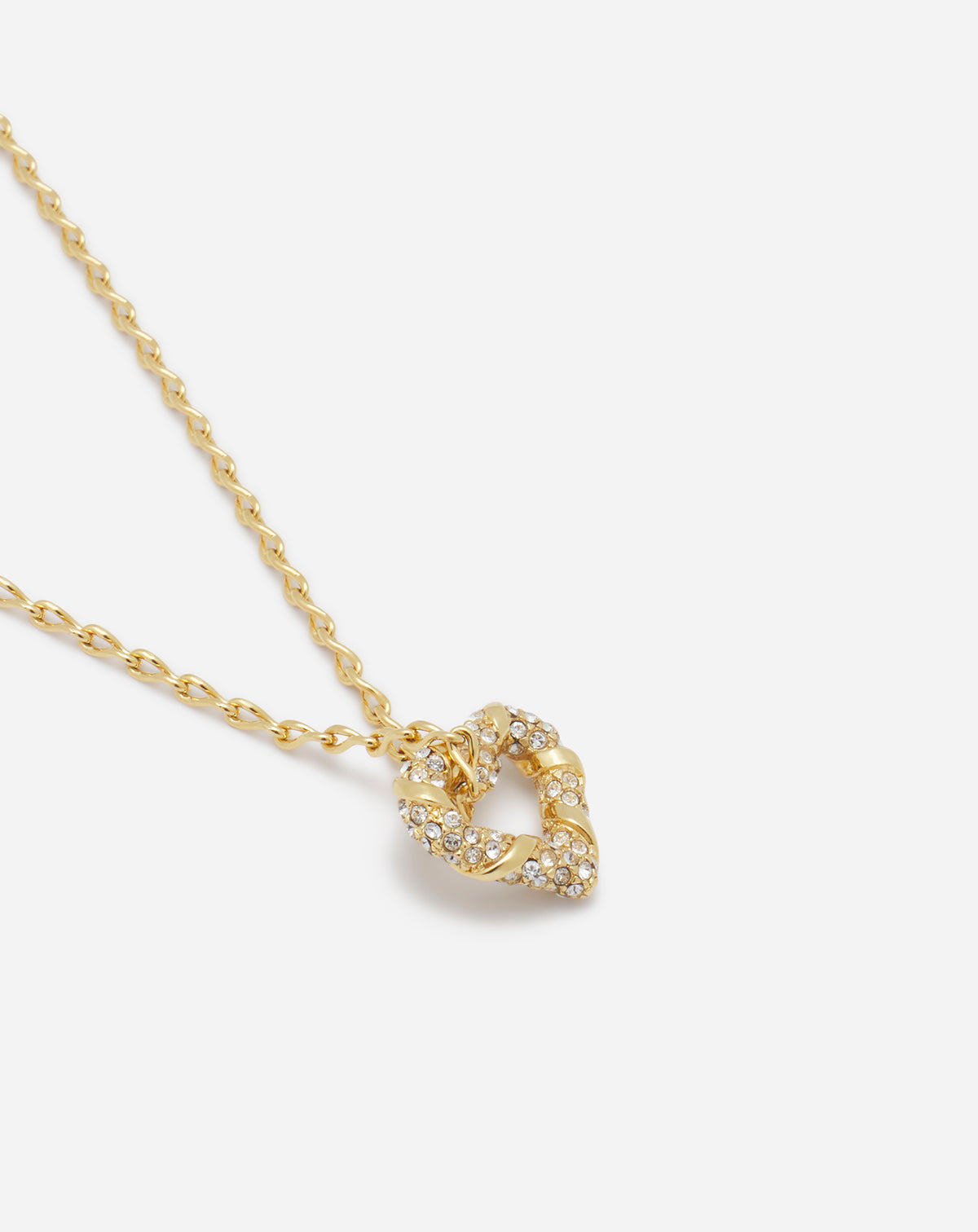 Collier melodie coeur - Or & cristal