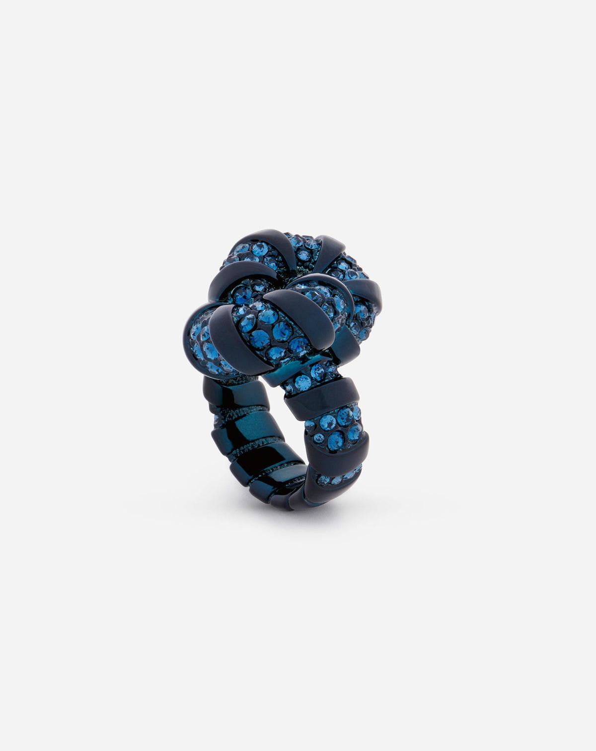 Rhinestone melodie ring - Bleu & cristal