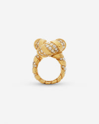 Bague melodie strass - Or & cristal