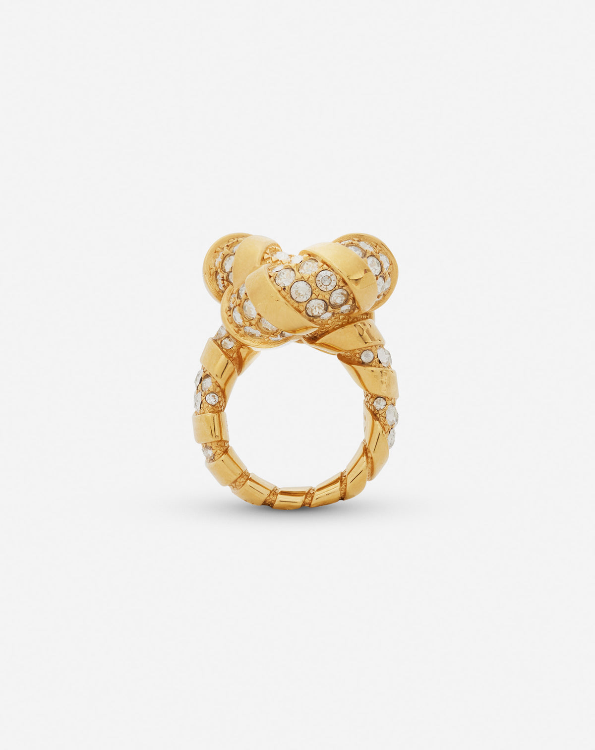 Bague melodie strass - Or & cristal
