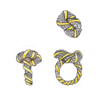 Bague melodie strass - Or & cristal