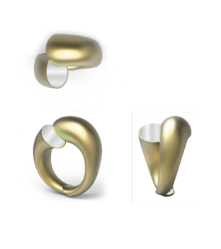 Bague sequence by lanvin - Or & argent