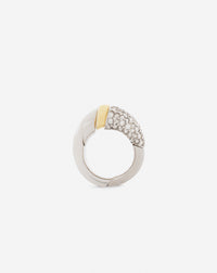 Bague sequence wave - Argent & or