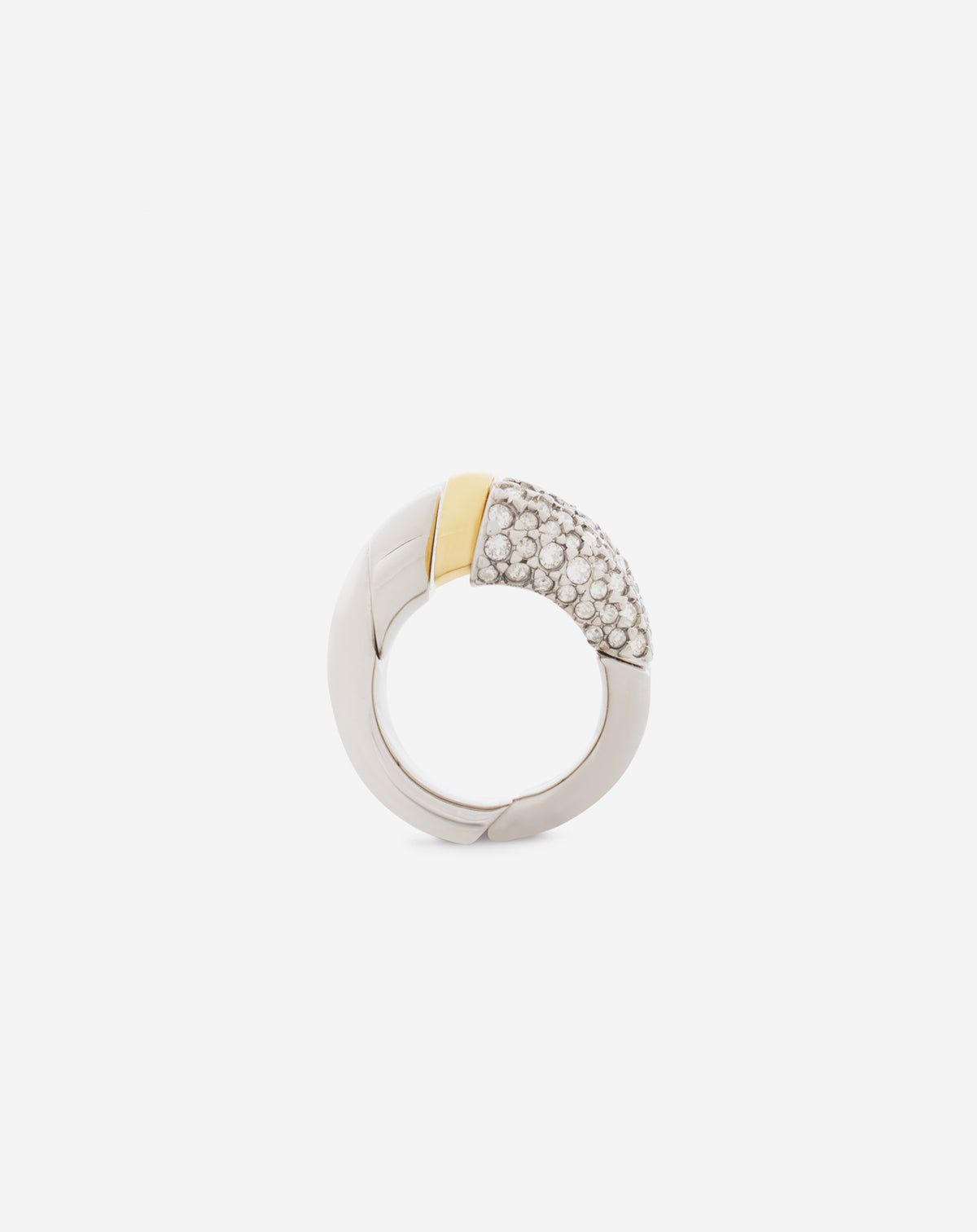 Bague sequence wave - Argent & or