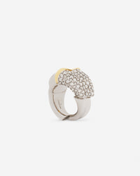 Bague sequence wave - Argent & or