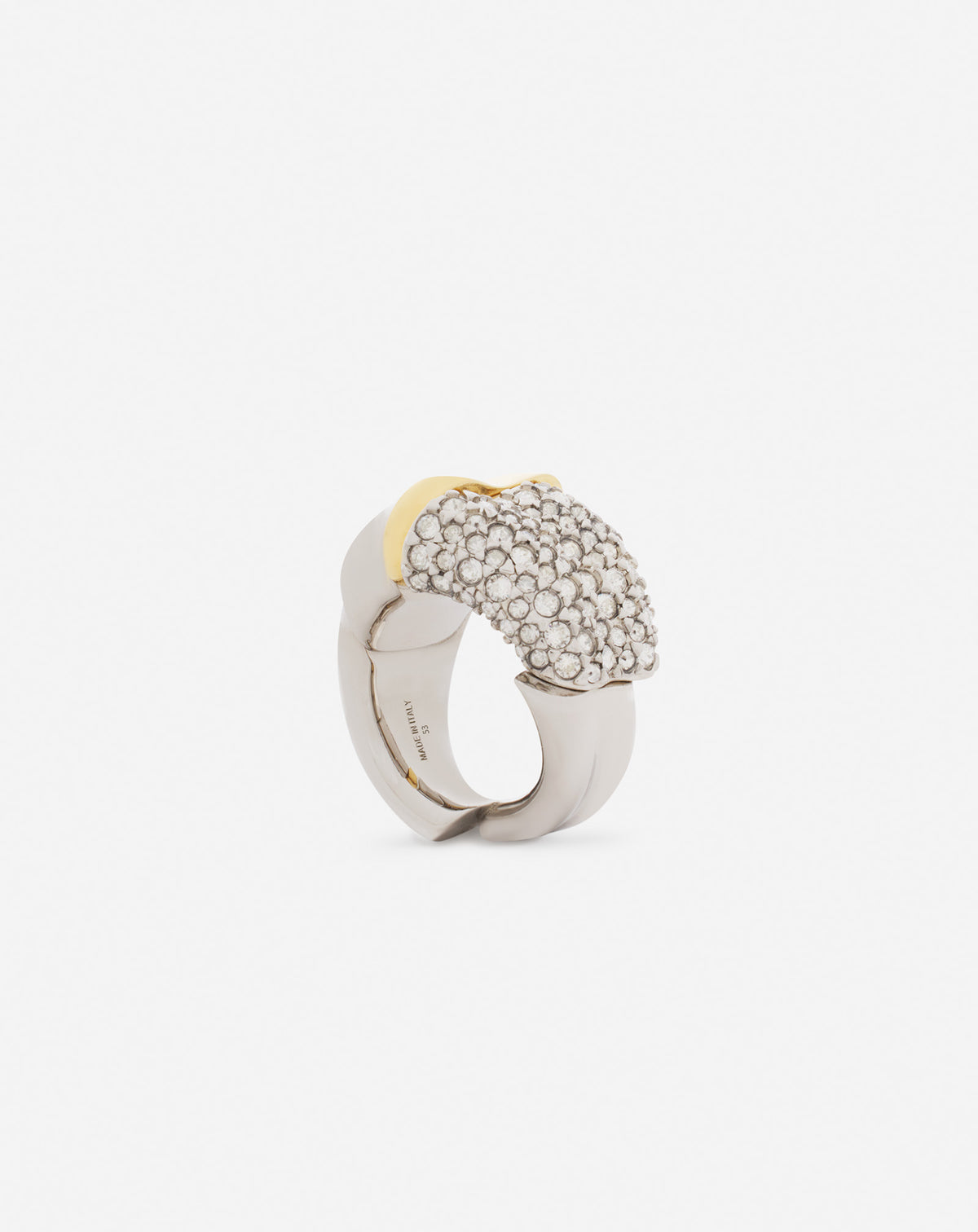 Bague sequence wave - Argent & or