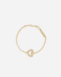 Bracelet melodie coeur - Or & cristal