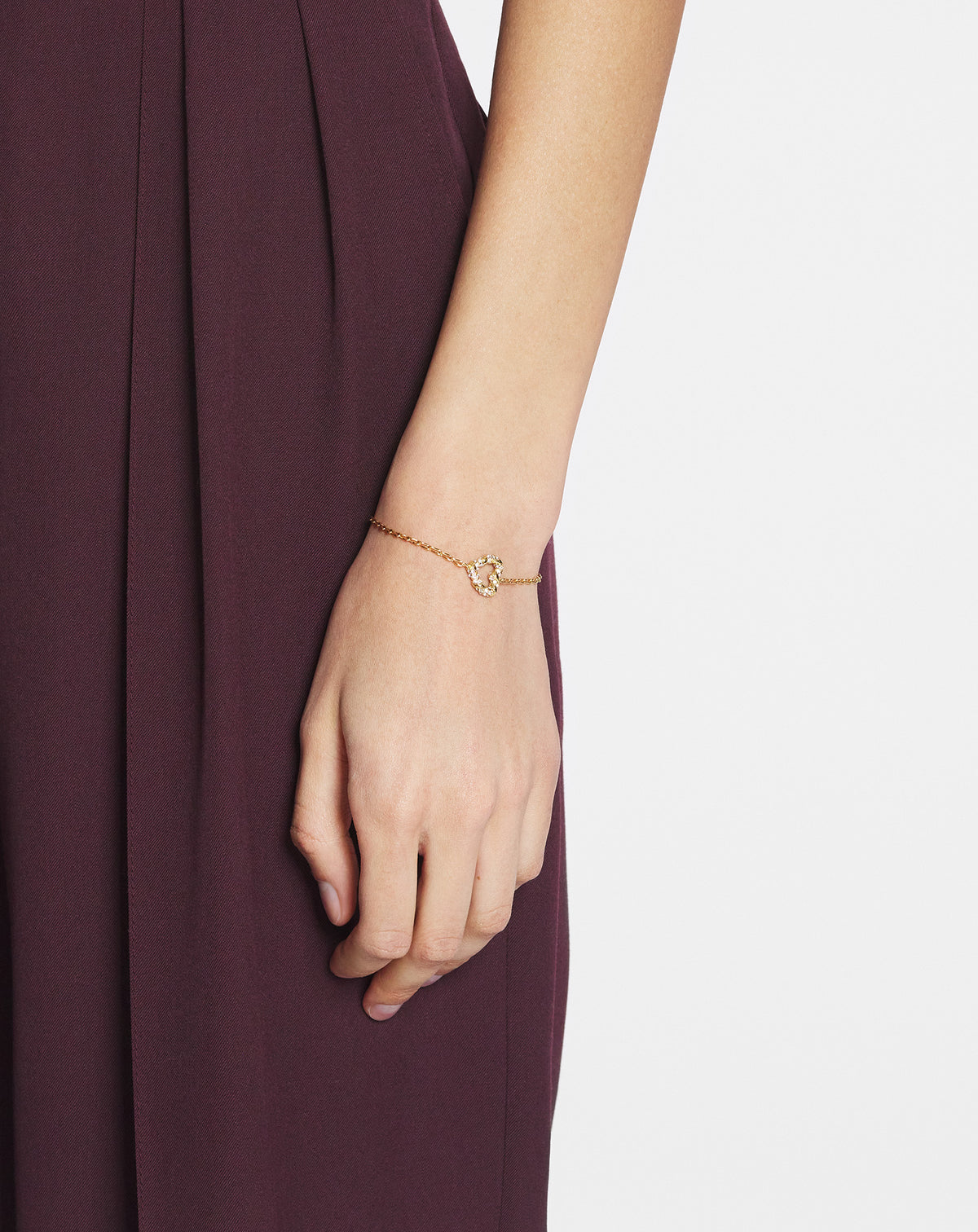 Bracelet melodie coeur - Or & cristal