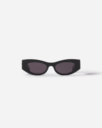 Lunettes cateye logo allongees - Noir