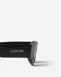 Lunettes cateye logo allongees - Noir