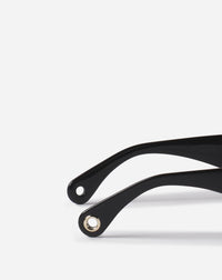 Lunettes cateye logo allongees - Noir