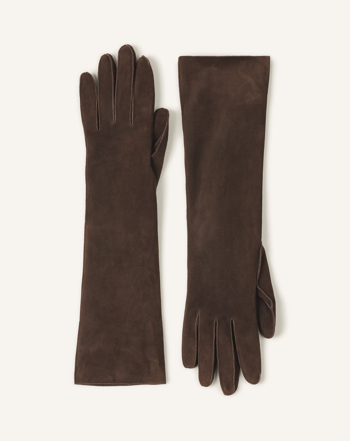 Gants suede long slim femme - Mocca