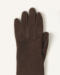 Gants suede long slim femme - Mocca