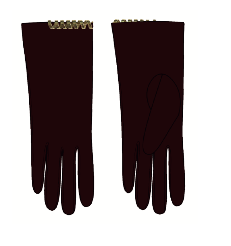 Gants melodie - Bordeaux