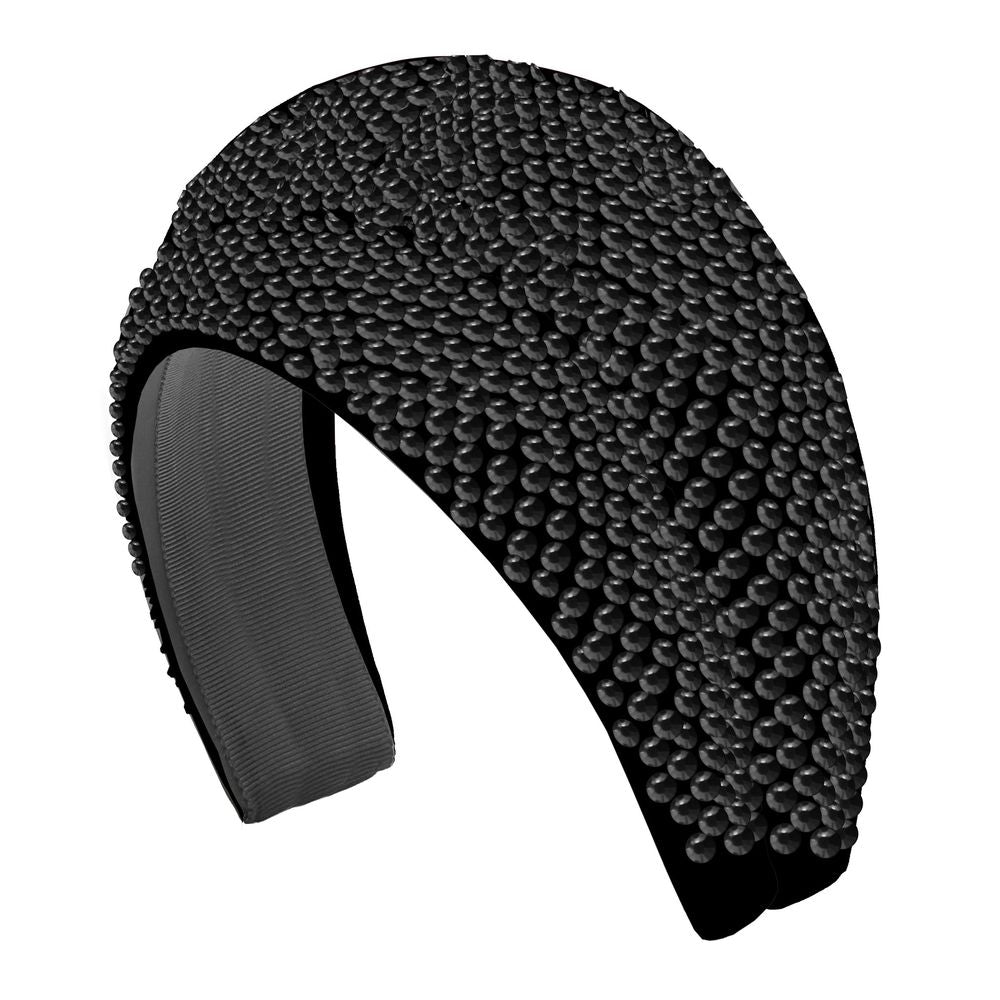 Headband double all over rhinestones - Noir