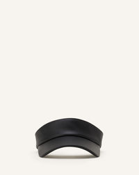 Visière en cuir - Noir