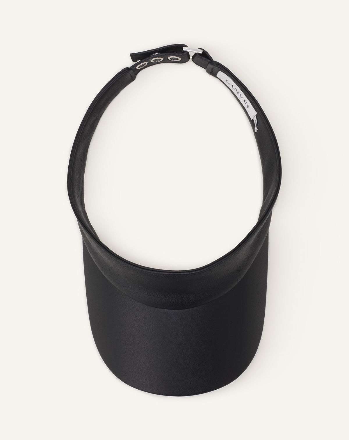 Visière en cuir - Noir