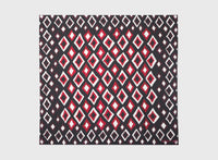 Foulard losange soie 90x90 - Bordeaux