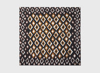Foulard losange soie 90x90 - Marron
