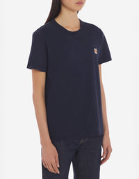 T-shirt à col rond avec écusson - Navy