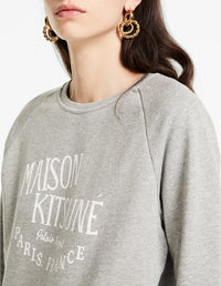 Sweatshirt à col rond Palais Royal avec inscription - Grey Melange