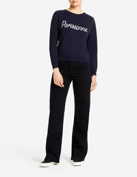 Sweatshirt Parisienne imprimé - Navy