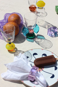 Set de 2 grands verres en cristal Windsor - Clear, Emerald, Brown & Mint