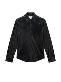 12pcs NEW / CHEMISE EN VINYLE LÉGER - Black