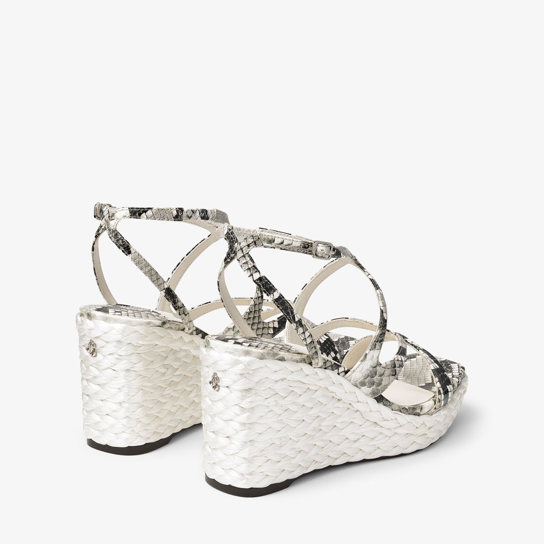 Sandales Ayla avec imprimé serpent 85 en jute - Roccia