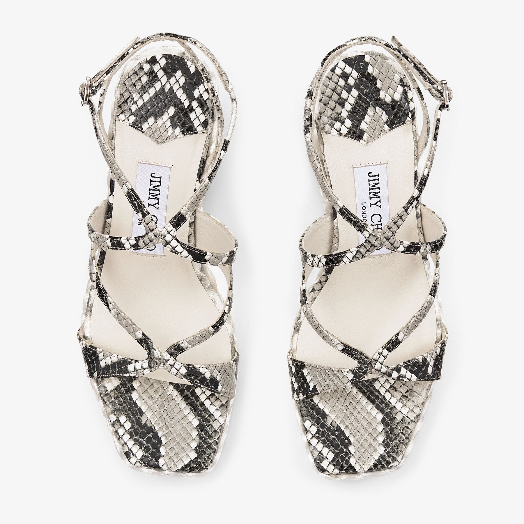Sandales Ayla avec imprimé serpent 85 en jute - Roccia