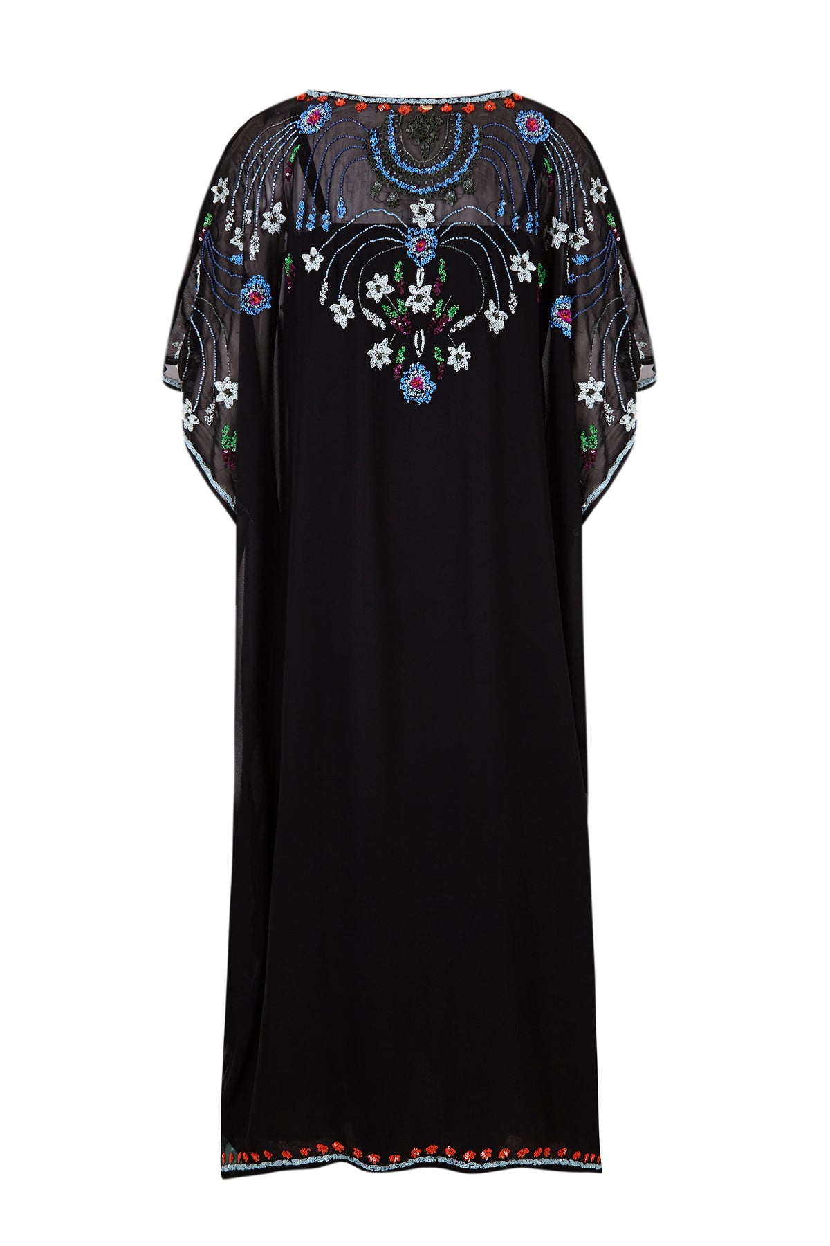 Kaftan brodé de perles Ayleen - Black