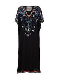Kaftan brodé de perles Ayleen - Black