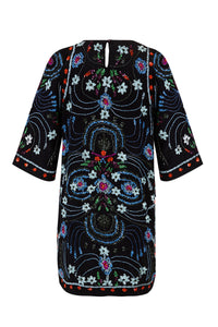 Robe brodée de perles Ayleen - Black