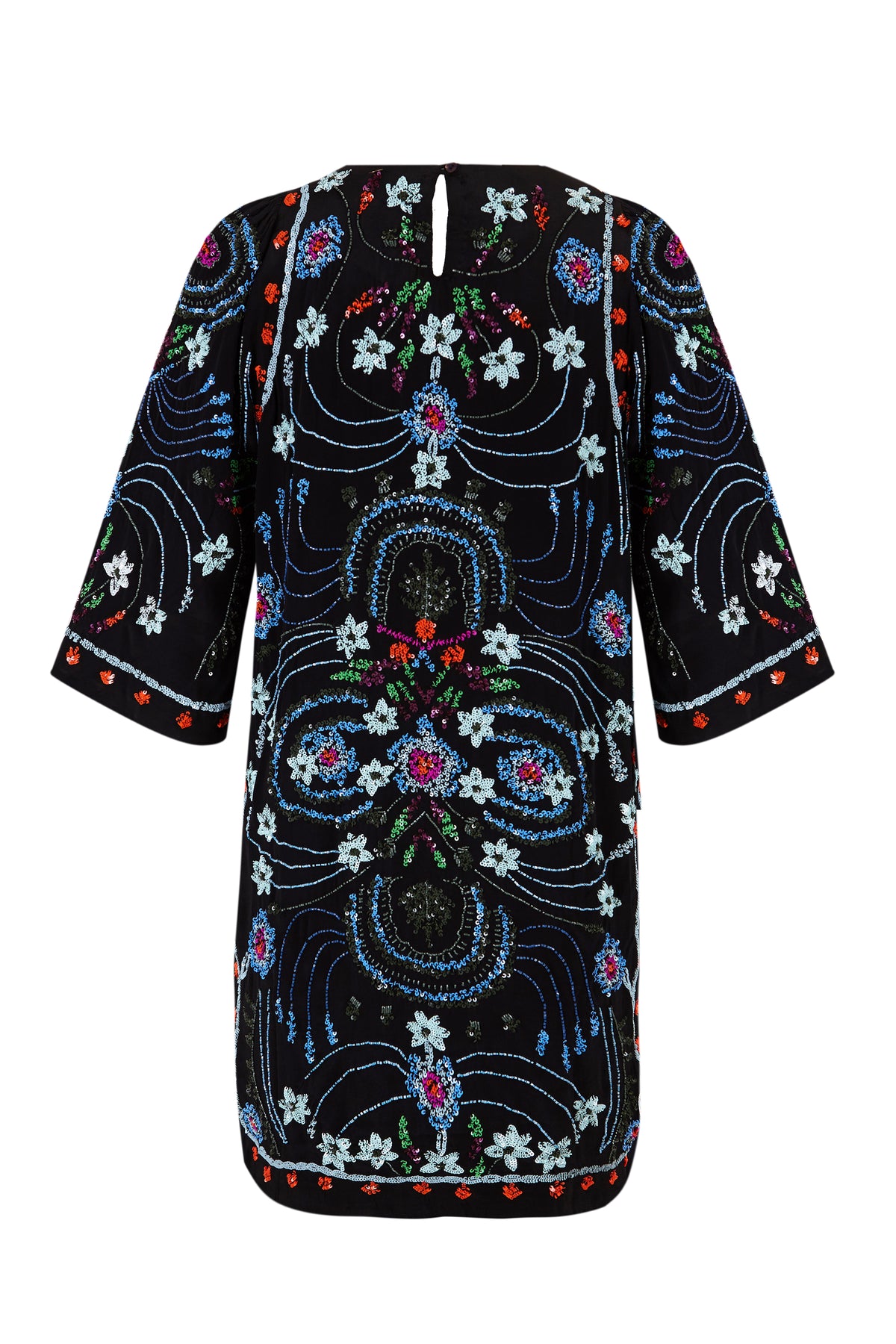 Robe brodée de perles Ayleen - Black