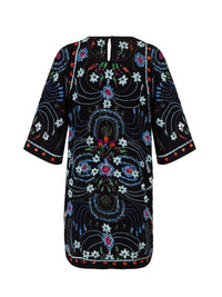 Robe brodée de perles Ayleen - Black