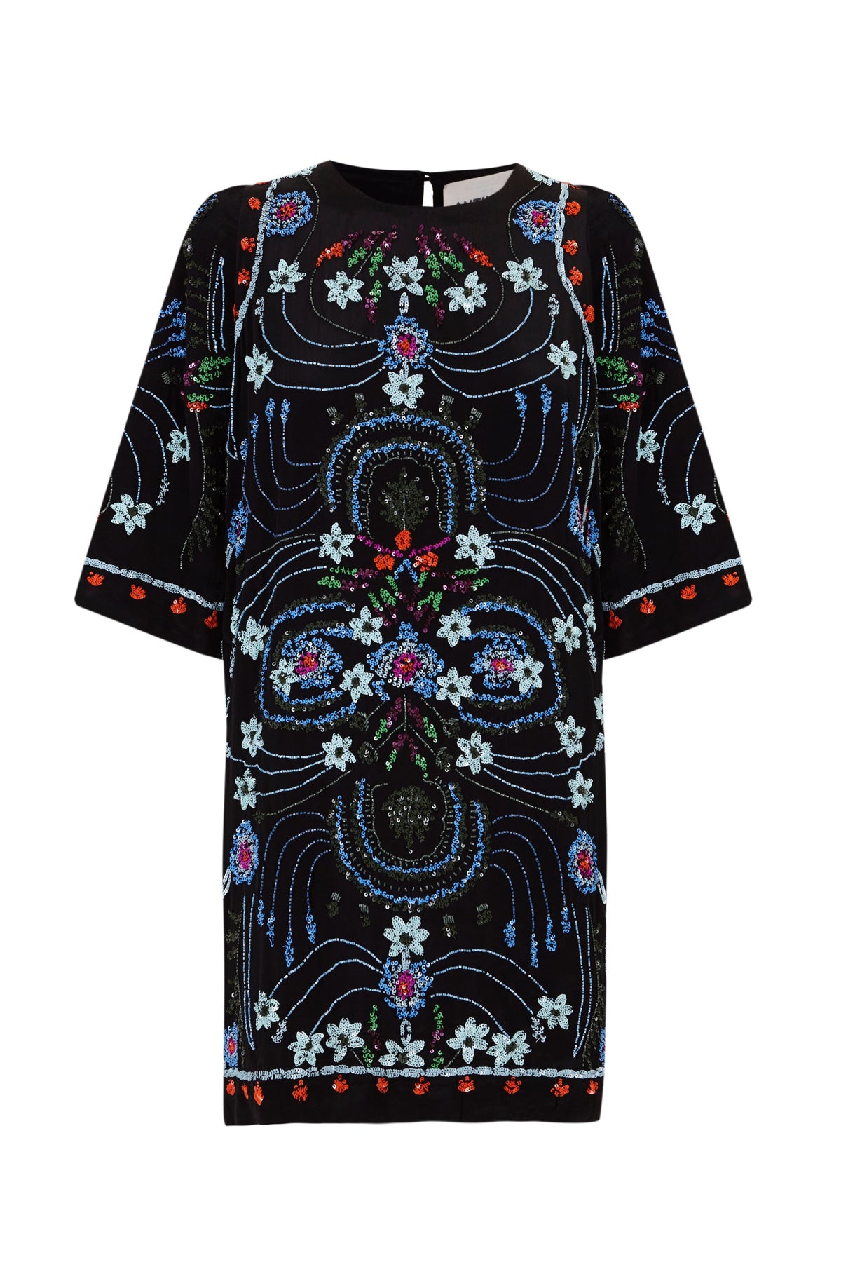 Robe brodée de perles Ayleen - Black