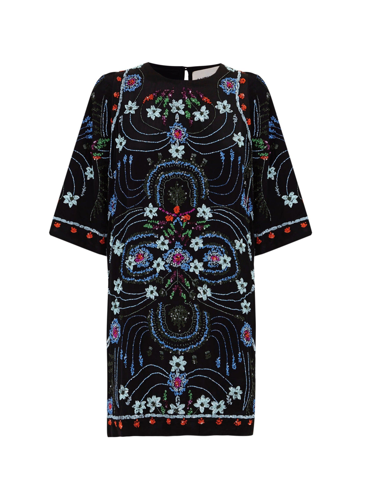 Robe brodée de perles Ayleen - Black