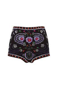 Short brodé de perles Ayleen - Black