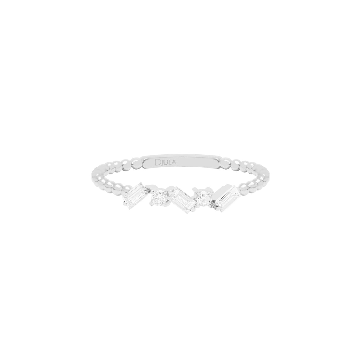 BAGUE  OR BLANC