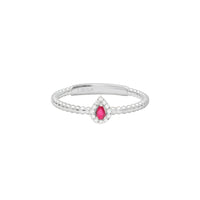 BAGUE RUBIS OR BLANC