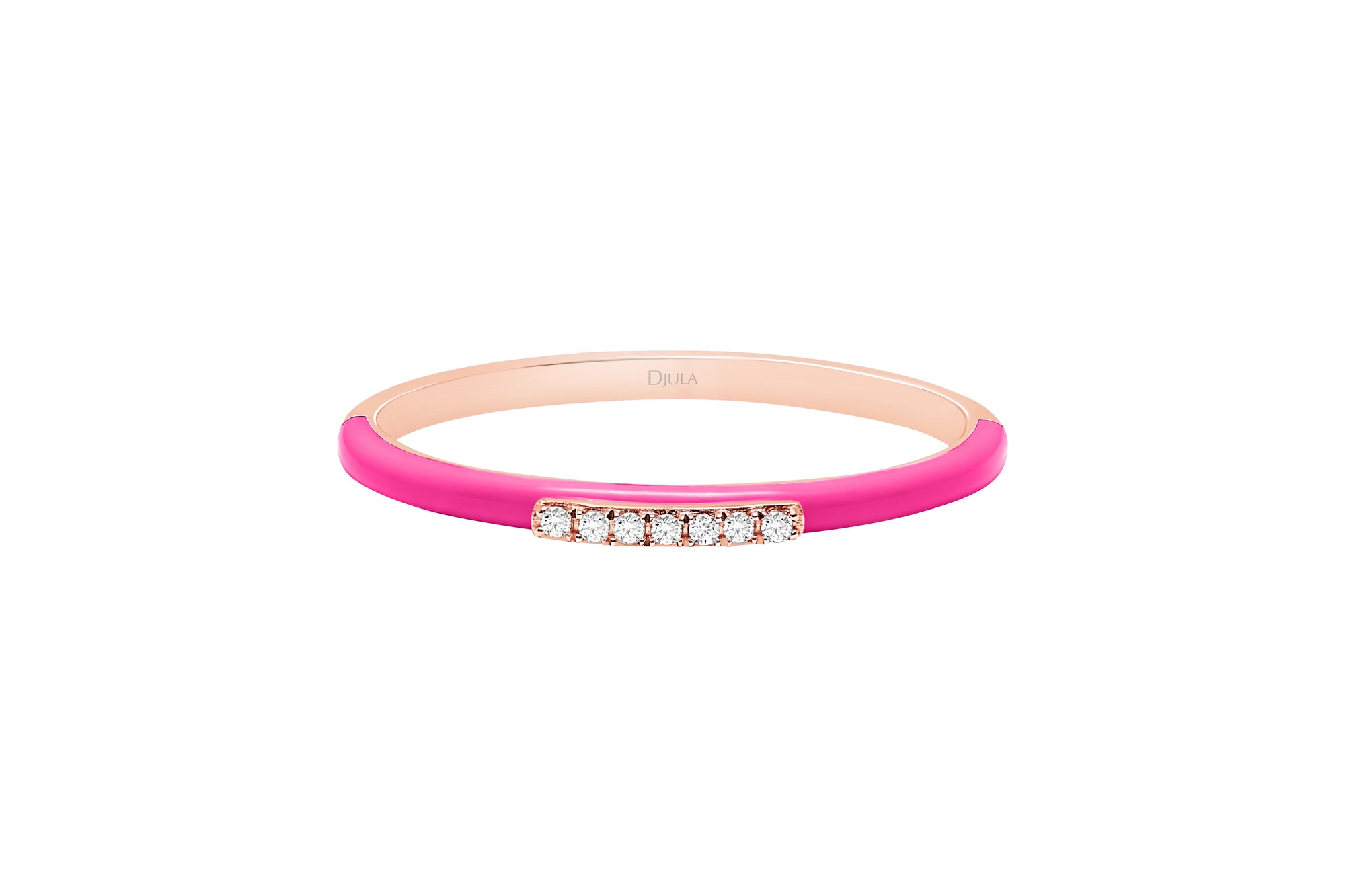 Rose / Bague Marbella en Or rose 14K sertie de diamants - Rose