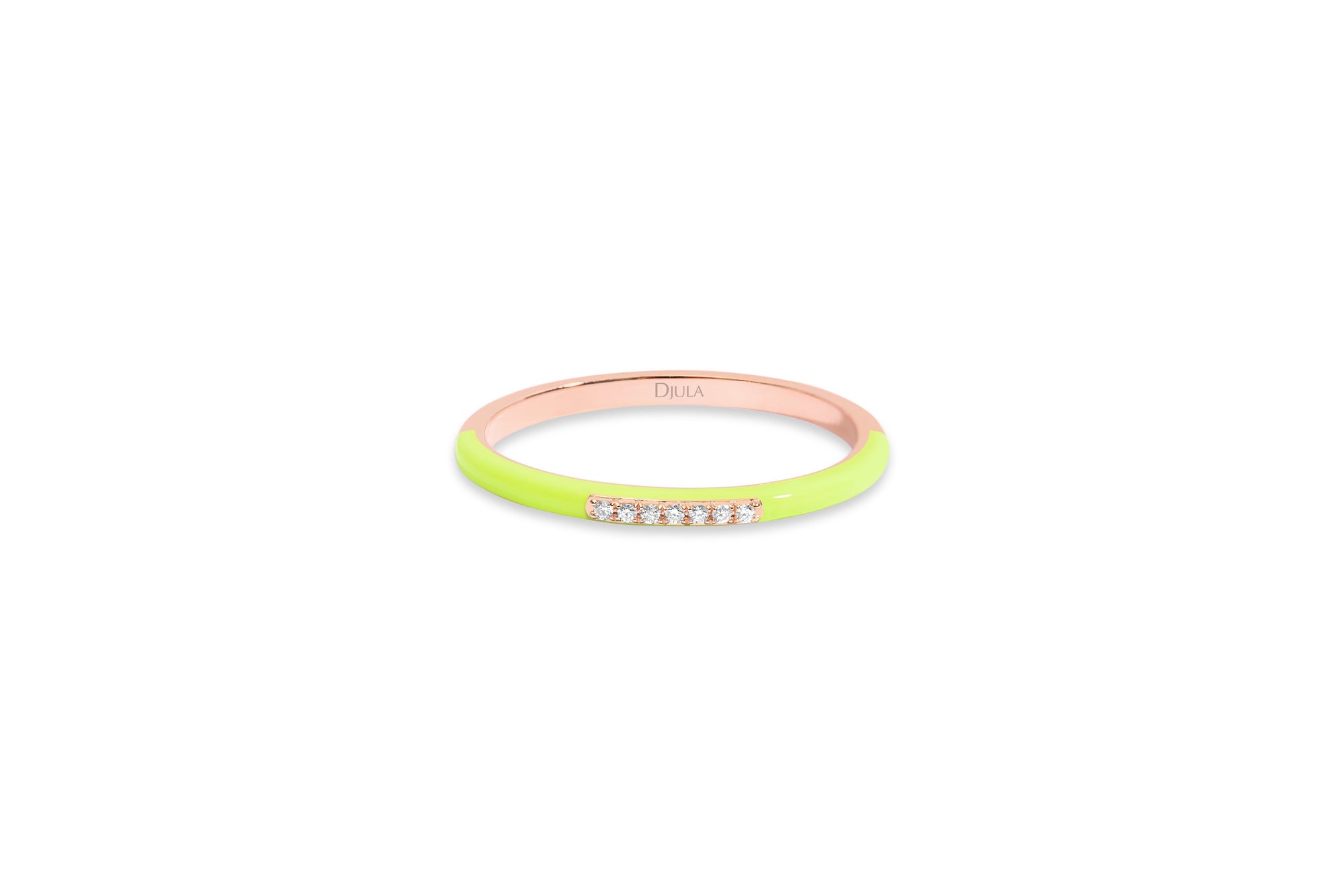 Jaune / Bague Marbella en Or rose 18K sertie de diamants - Jaune