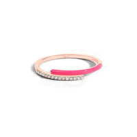 Rose / Bague Toi et Moi Marbella en Or rose 18K sertie de diamants - Rose