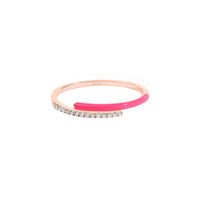 Rose / Bague Toi et Moi en Or rose 18K sertie de diamants - Rose