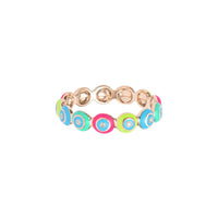 Multicolore / Bague Ronde en Or rose 14K sertie de diamants - Multicolore