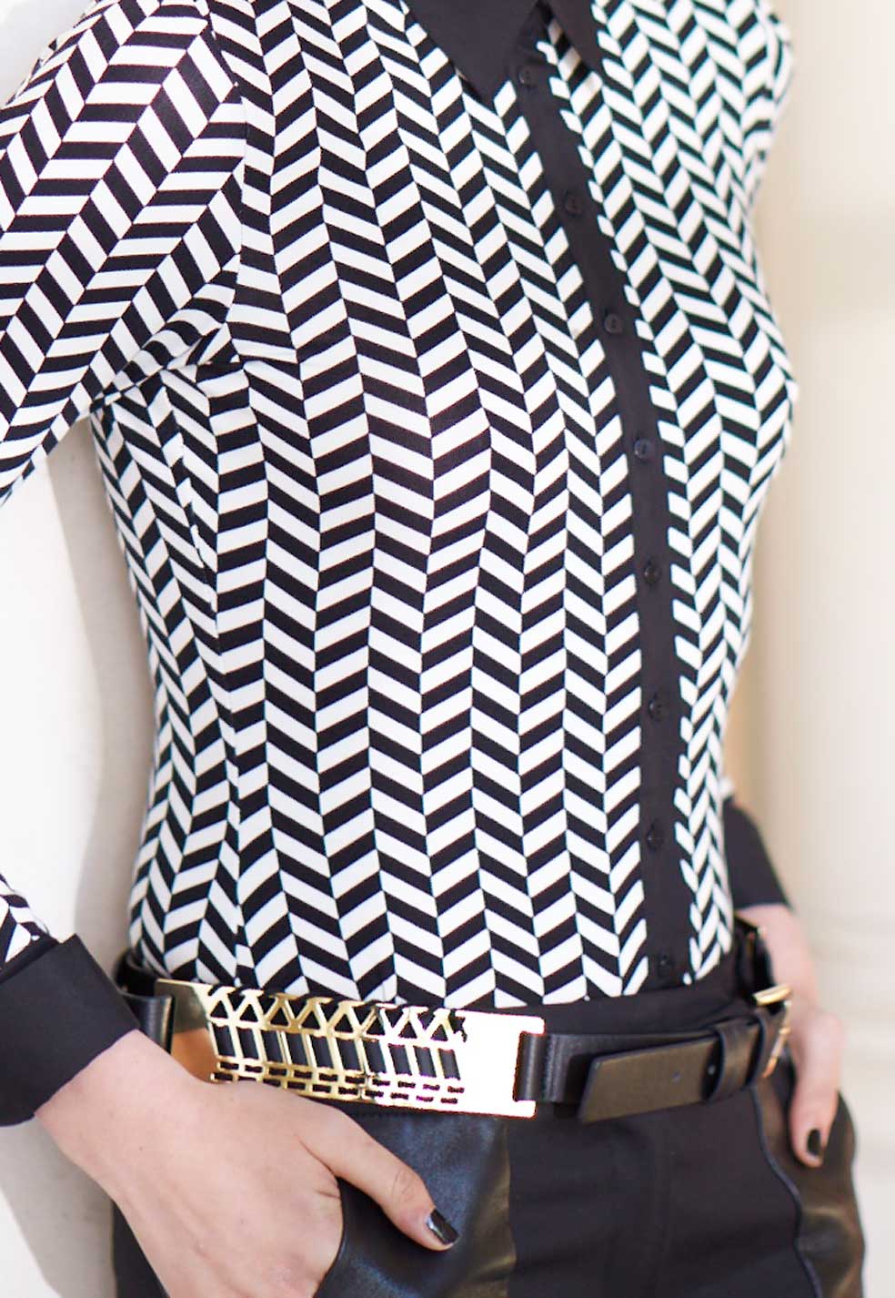 Ceinture Azalée en cuir - Black