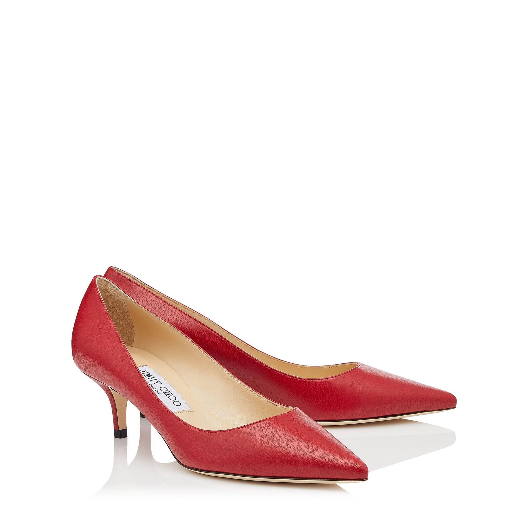 Aza 50 pumps in leather - Red